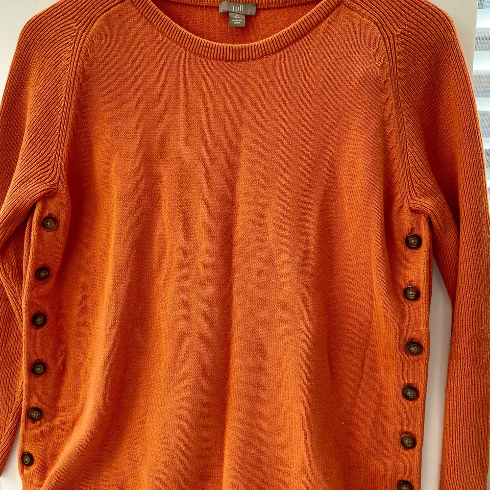 J.JILL SWEATER ORANGE SIZE S